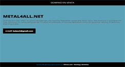 Desktop Screenshot of metal4all.net